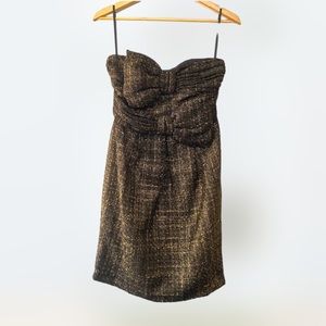 Minuet Strapless Metallic Black Dress sz M & L Barbiecore for Special Occasions